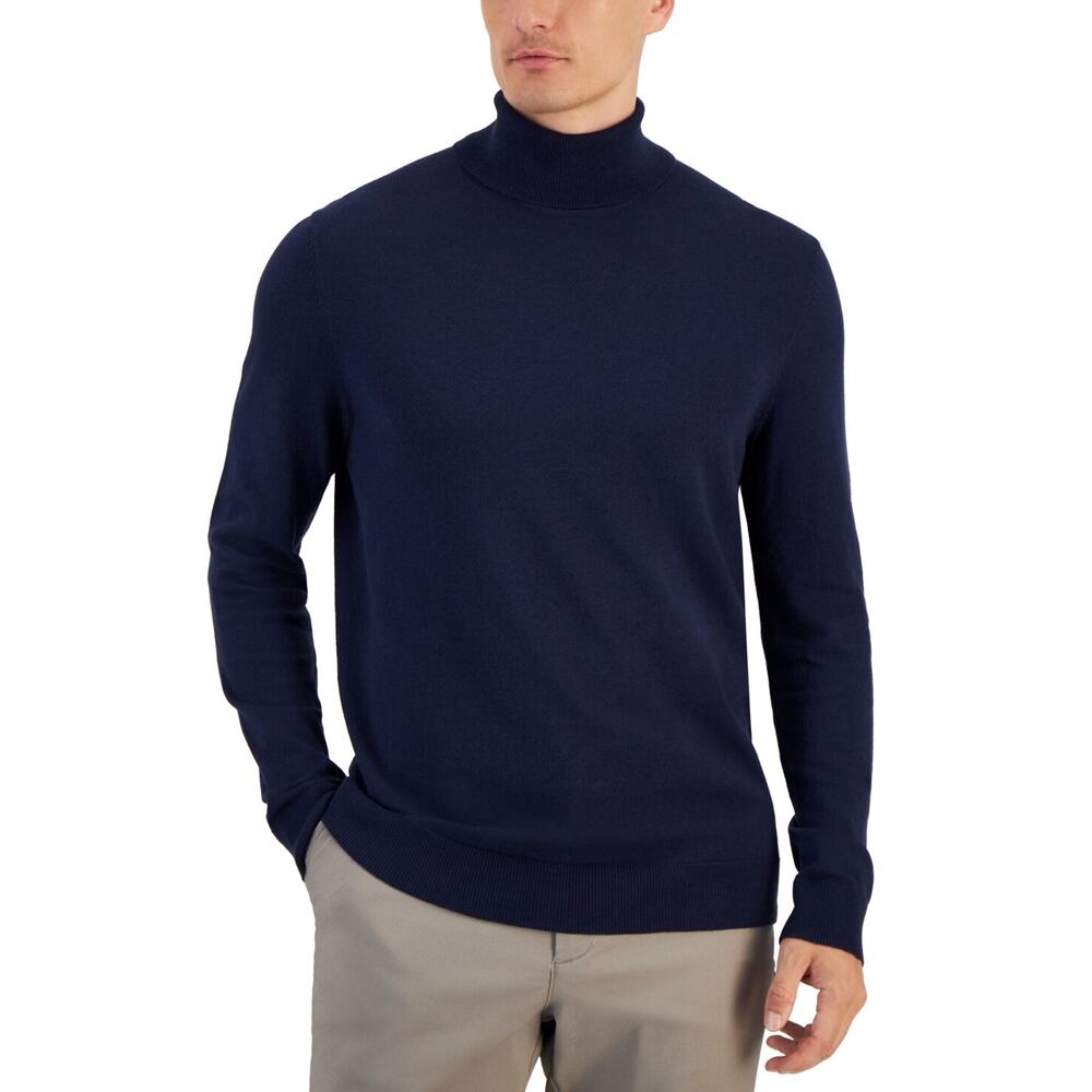 Alfani Men's Turtleneck Sweater Navy Size S 12617